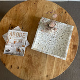 White Floral Mother of Pearl Decorative Tray | Handcrafted Artisan Accessory – Oakvello