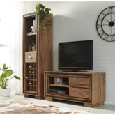 Jaipuri Solid Sheesham Wood Wine Bookcase | Home Bar & Display Storage – Oakvello