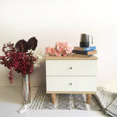 Multi-Drawer Box Design Solid Wood Bedside Table | Bedroom Nightstand – Oakvello