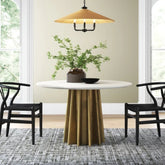Solid Wood Round Dining Table | Natural Hardwood Kitchen Furniture – Oakvello