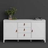 2-Door Sideboard with 3 Drawers | Solid Wood Storage Cabinet – Oakvello