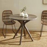 Brown Solid Wood Dining Table | Warm Hardwood Kitchen Furniture – Oakvello