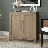 Rectangular Solid Wood Accent Cabinet | Living Room Storage Furniture – Oakvello