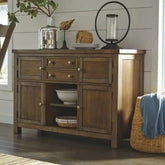 Grey Finish Solid Wood Sideboard | Contemporary Living Room Storage – Oakvello