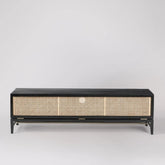 Solid Acacia Wood TV Stand | Media Console & Living Room Storage – Oakvello