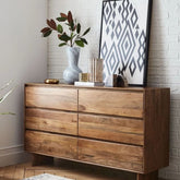 Solid Wood 6-Drawer Dresser | Spacious Bedroom Storage Chest – Oakvello