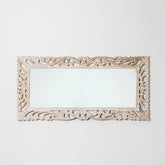 Zargor Rectangular Solid Mango Wood Wall Mirror | Bedroom & Living Room Decor – Oakvello