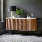 Solid Teak Wood Sideboard | Premium Living Room Storage Cabinet – Oakvello