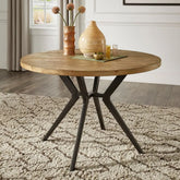Solid Wood Round Dining Table | Seats 4 | Kitchen & Dining Furniture – Oakvello