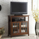 Solid Wood TV Stand with Storage Cabinets | Media Console & Living Room Furniture – Oakvello