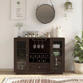 6-Shelf Wine Rack Cabinet | Solid Wood Wine Storage & Display – Oakvello