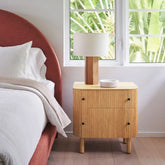 Unique Solid Wood Bedside Table | Statement Bedroom Nightstand – Oakvello