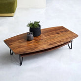 Solid Sheesham Wood Coffee Table | Natural Hardwood Living Room Centre Table – Oakvello