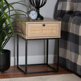 Solid Wood 1-Drawer End Table | Living Room Accent Side Table – Oakvello