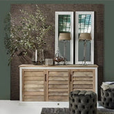 Solid Mango Wood Sideboard | Warm Tone Living Room Storage – Oakvello