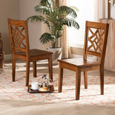Modern Contemporary Dining Chair Set of 2 | Solid Wood Kitchen Seating – Oakvello