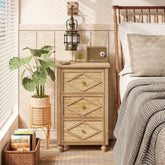 Solid Wood Living Room Bedside Table | Versatile Side & Nightstand – Oakvello