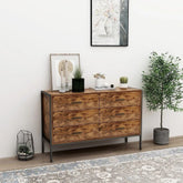 Solid Wood 6-Drawer Cabinet | Bedroom & Living Room Storage Furniture – Oakvello