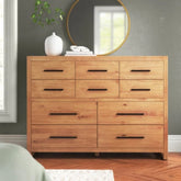 Solid Wood 10-Drawer Chest | Large Bedroom Storage Dresser – Oakvello