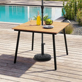 Brown Solid Wood Dining Table | Warm Hardwood Kitchen Furniture – Oakvello