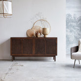 Solid Sheesham Wood Sideboard | Durable Living Room Storage Cabinet – Oakvello