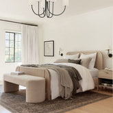 Gagron Solid Wood Rattan Cane Bed | Handcrafted Boho Bedroom Furniture – Oakvello