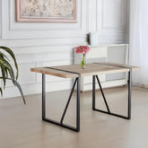Rectangular Solid Wood Dining Table | Seats 4-6 | Kitchen Furniture – Oakvello