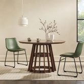 Round Slatted Solid Wood Dining Table | Airy Kitchen & Dining Furniture – Oakvello