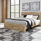 Brown Solid Wood Storage Bed | Bedroom Furniture with Drawers – Oakvello