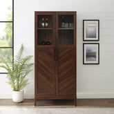 Wooden Finish Solid Wood Sideboard | Living Room Storage Cabinet – Oakvello
