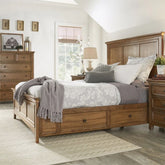 Queen Size Solid Wood Storage Bed | Bedroom Furniture with Drawers – Oakvello