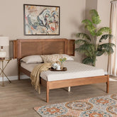 Brown Finish Solid Wood Bed | Warm Tone Bedroom Furniture – Oakvello