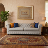 Cloud Chesterfield Sofa | Extra Large Tufted Fabric Sofa in 2 Parts | 4 to 8 Seater