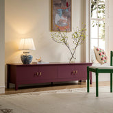 Noir 180cm Wide TV Unit, Wild Cherry
