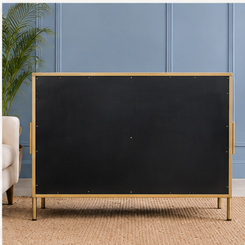 Striped Bone Inlay Bar Cabinet