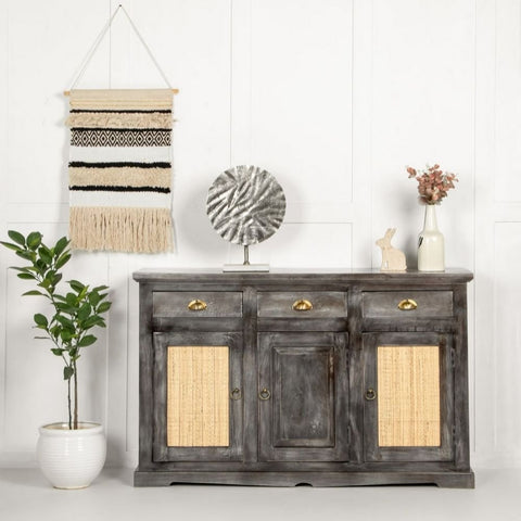 Solid Sheesham Wood Sideboard | Premium Living Room Storage Cabinet – Oakvello