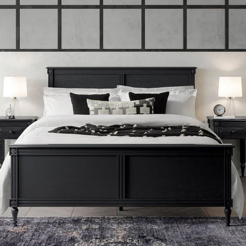 Dark Solid Wood Bed | Rich Finish Premium Bedroom Furniture – Oakvello