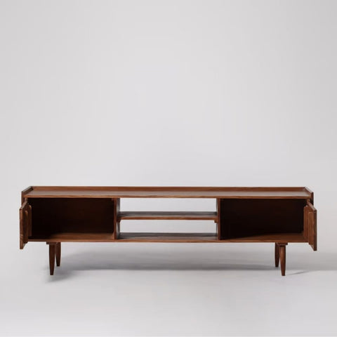 Solid Sheesham Wood TV Cabinet | Media Console & Living Room Storage – Oakvello