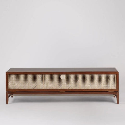 Solid Acacia Wood TV Stand | Media Console & Living Room Storage – Oakvello