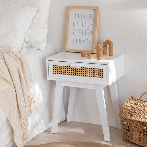Ralik Solid Wood Bedside Table | Multi-Colour Bedroom Nightstand – Oakvello