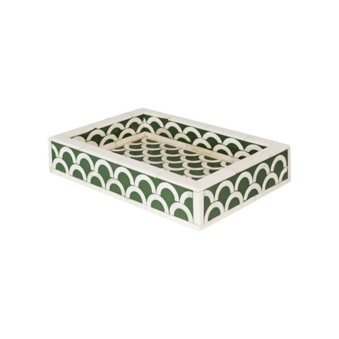 Sage Green Bone Inlay Mini Tray | Handcrafted Artisan Decorative Accessory – Oakvello