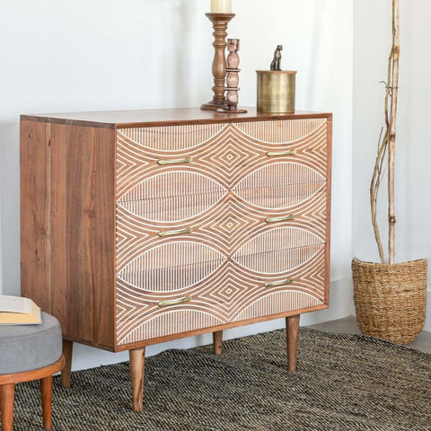 Solid Wood Sideboard Cabinet | Versatile Living Room Storage – Oakvello