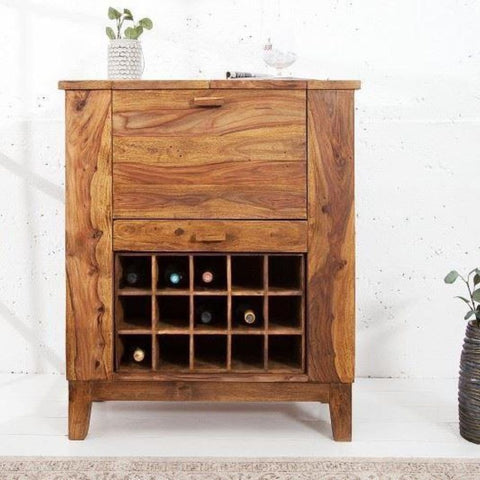 Solid Wood Home Bar Cabinet | Elegant Bar Storage Furniture – Oakvello