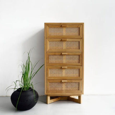 Sunshine Solid Wood Chest of Drawers | Bright Bedroom Storage Dresser – Oakvello