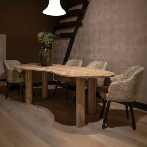 Solid Teak Wood Dining Table | Durable Kitchen & Dining Furniture – Oakvello