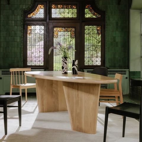 Solid Mango Wood Dining Table | Natural Hardwood Kitchen Furniture – Oakvello