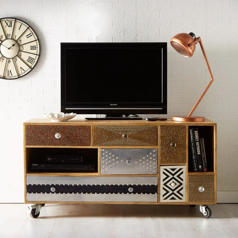 Artisan Limited Edition Solid Wood TV Cabinet | Handcrafted Media Console – Oakvello