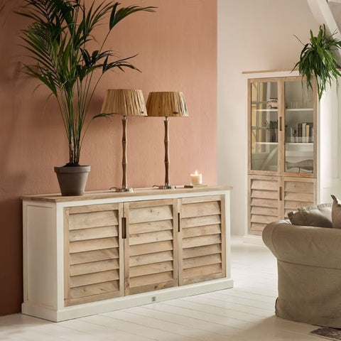 Solid Mango Wood Sideboard | Warm Tone Living Room Storage – Oakvello