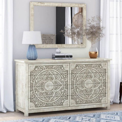 Solid Wood 8-Drawer Chest | Large Bedroom Storage Dresser – Oakvello