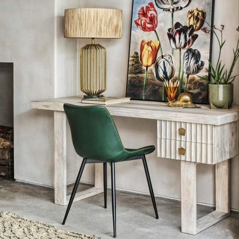 White Solid Wood Console Desk | Home Office & Entryway Furniture – Oakvello